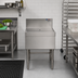 Thumbnail image #2 for Eagle Group Spec-Bar 24 Inch x 19 Inch Freestanding Stainless Steel Sink Workboard with Perforated Insert and Drain