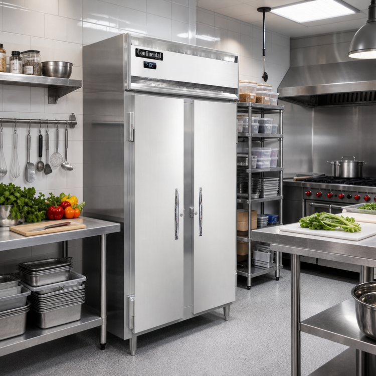 Product image #2 for Continental Refrigerator D2FSENSA Designer Slim Line 2-Section Reach-In Freezer