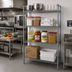 Thumbnail image #2 for Quantum WR74-1472GY 72 Inch W x 14 Inch D x 74 Inch H Gray Epoxy 4-Shelf Wire Shelving Starter Kit