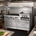 Thumbnail image #2 for Garland U.S. Range U Series 60-Inch Gas Restaurant Range with 6 Open Burners, 24-Inch Raised Griddle/Broiler, Standard Oven, and Storage Base