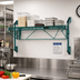 Thumbnail image #2 for Quantum Single-Shelf Wall-Mount Cantilever Wire Shelving Unit, 48 x 21 Inches, Green Epoxy Finish