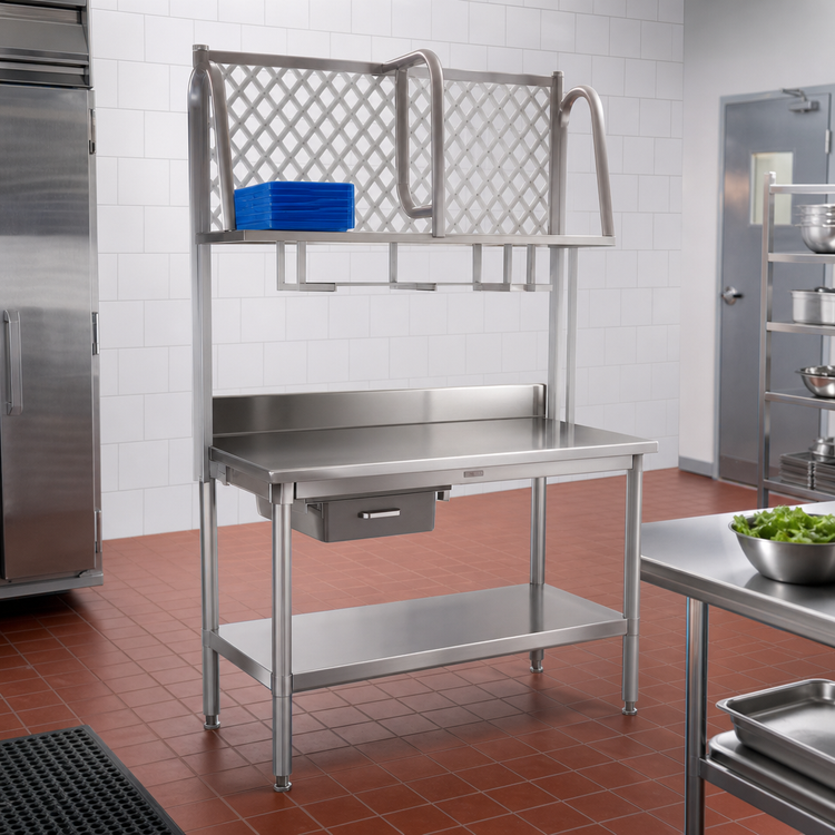 Product image #2 for New Age 60-Inch W x 6-Inch H Stainless Steel Sink Table Backsplash