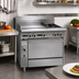 Thumbnail image #2 for Garland Cuisine 36-Inch Heavy Duty Gas Combination Top Range with 24-Inch Left Griddle, 2 Right Open Burners, and Standard Oven