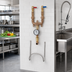Thumbnail image #2 for T&S Brass 3/4 Inch Wall Mounted Washdown Station Mixing Valve Assembly with Thermometer and Hose Rack