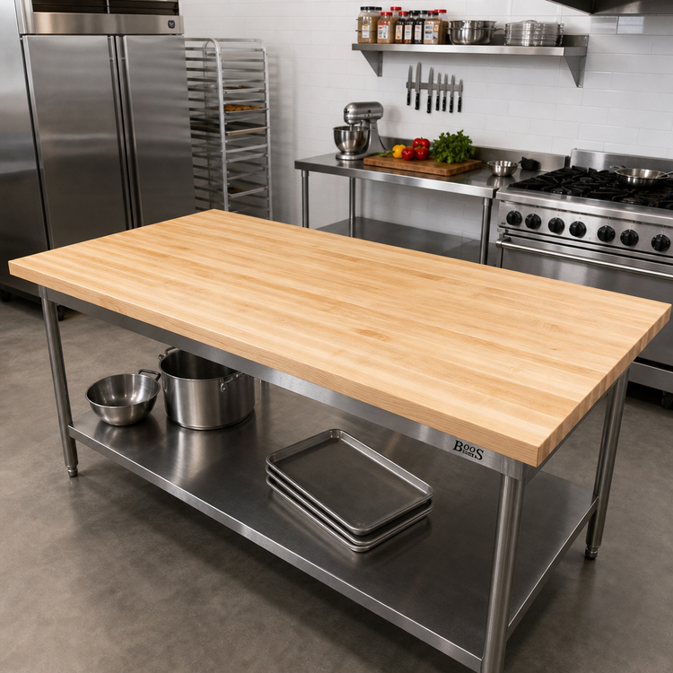 Product image #2 for John Boos Boos Block Maple Kitchen Countertop, 84 x 32 x 1-1/2 Inch, Varnique Finish