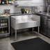 Thumbnail image #2 for Freestanding Stainless Steel Underbar Corner Drainboard with Left End Return, 48 x 24 Inches