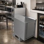Thumbnail image #3 for BK Resources UBC-DW-21-W18H 18 x 21 Inch Stainless Steel Top Shelf Underbar Cabinet with Raised Edge, Without Backsplash