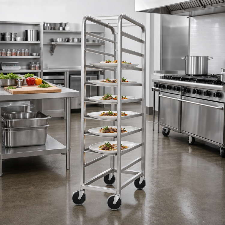 Product image #2 for Channel All-Welded Stainless Steel End-Load Platter Rack for 18-Inch Platters, 6 Capacity