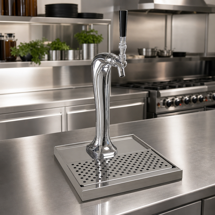 Product image #2 for Glastender Cobra Countertop 1-Faucet Glycol-Cooled Draft Dispensing Tower with Integral Drain Pan