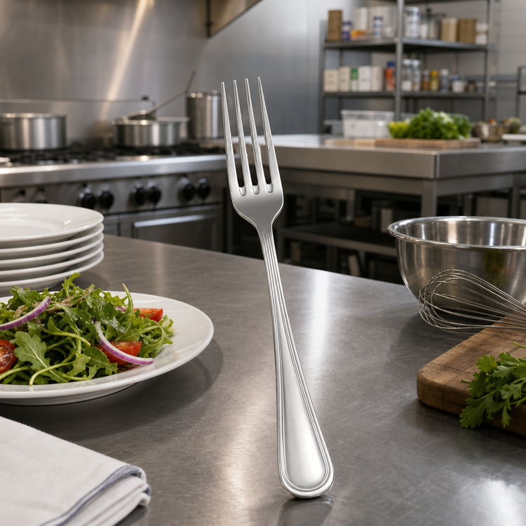 Product image #3 for Winco Shangarila 8-Inch European Table Fork, Extra Heavy Weight, Mirror Finish, 18/8 Stainless Steel