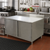 Thumbnail image #2 for BK Resources 60-Inch x 24-Inch Stainless Steel Enclosed Work Table with Cabinet Base and Hinged Doors