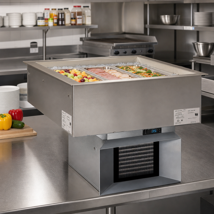 Product image #2 for Alto-Shaam EcoSmart 300-CW/R Drop-In Refrigerated Cold Food Well, Remote Refrigeration, 3 Full-Size Pan Capacity