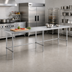 Thumbnail image #2 for Sapphire 108-Inch x 18-Inch Stainless Steel Flat Top Work Table with Open Base and Stainless Steel Legs