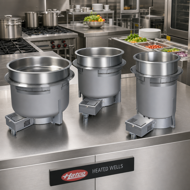 Product image #2 for Hatco Drop-In Top-Mounted Round Uninsulated Heated Well, 7 Quart, With Drain