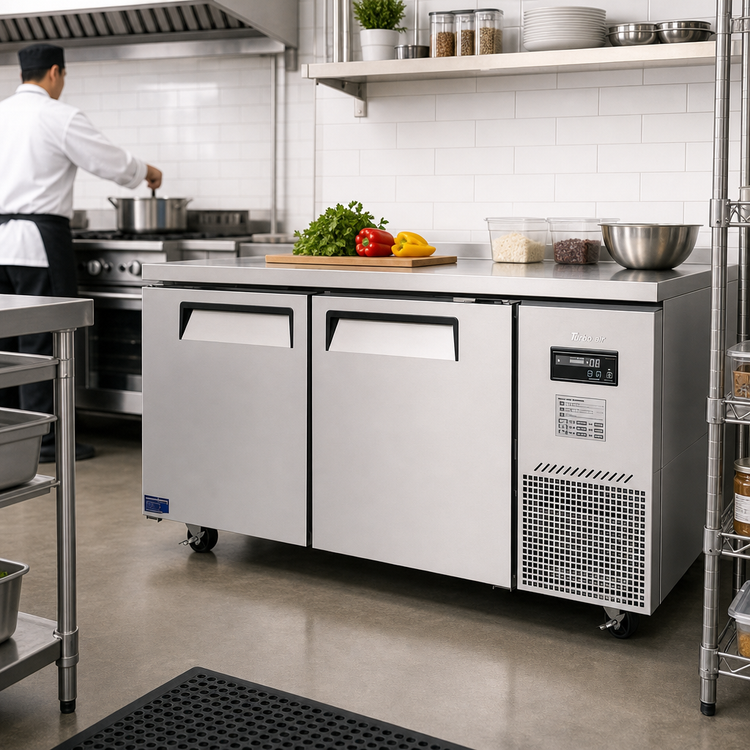 Product image #2 for Turbo Air J Series 67-Inch Two-Section Side-Mount Undercounter Freezer, 19 Cu. Ft.