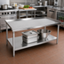 Thumbnail image #2 for John Boos Stallion 18 x 30 x 24 Inch 18-Gauge Stainless Steel Equipment Stand with Adjustable Undershelf