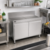 Thumbnail image #3 for Perlick Top Shelf 42-Inch Stainless Steel Underbar Storage Cabinet with Drainboard Top and Backsplash