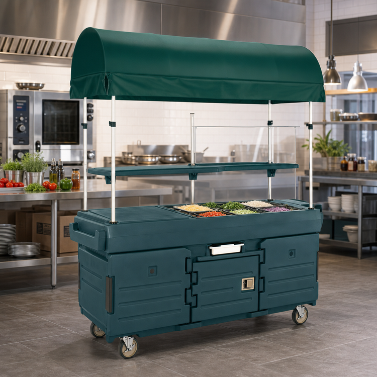 Product image #2 for CamKiosk 4-Pan-Well Mobile Food Cart with Canopy