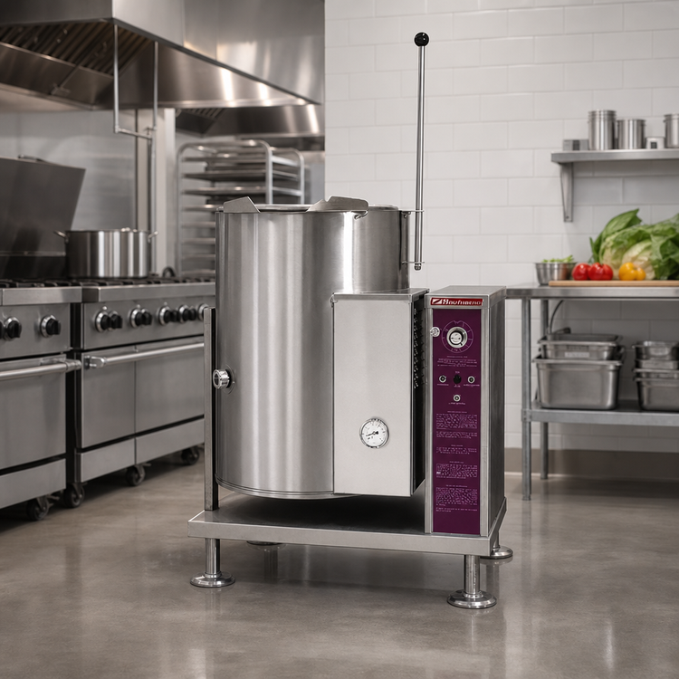 Product image #2 for Southbend Steam KGCT-12 12 Gallon Gas Tilting Steam Kettle, 2/3-Jacketed, Right Support Console