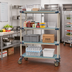 Thumbnail image #2 for MetroMax 4 4-Tier Mobile Polymer Shelving Unit with Open Grid Shelves, 60 x 18 x 68 Inches