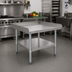 Thumbnail image #2 for Omcan Stainless Steel Equipment Stand with Undershelf, 30 x 30 Inches, 24-Inch High