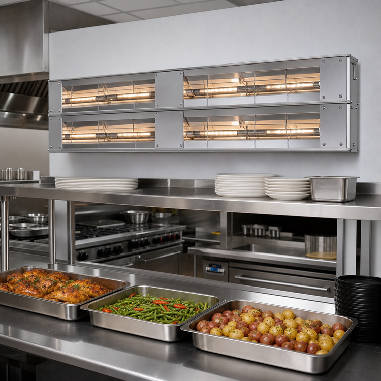 Product image #2 for Hatco Glo-Ray® 84-Inch Double Lighted Infrared Strip Heater, 4520W