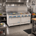 Thumbnail image #2 for Comstock-Castle 72-Inch Commercial Gas Range with 6 Star Burners, 36-Inch Griddle, and Double Ovens