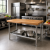 Thumbnail image #2 for John Boos 72-Inch Northern Hard Rock Maple Wood Top Work Table with Adjustable Undershelf