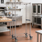 Thumbnail image #2 for Metro RS3K4S Mobile Side-Load Wire Bun Pan Rack, 20-Pan, 18 x 26-Inch Pans, 3-Inch Centers, 5-Inch Swivel Casters