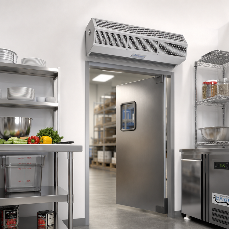 Product image #2 for Berner Sanitation Series 36-Inch Low Profile Unheated Air Curtain, 1/5 HP, for Doors up to 7 Feet High