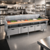 Thumbnail image #2 for La Rosa Refrigeration Four-Section Refrigerated Equipment Stand with 4 Drawers, 102-Inch x 26.5-Inch, Stainless Steel, Self-Contained Side-Mounted Refrigeration
