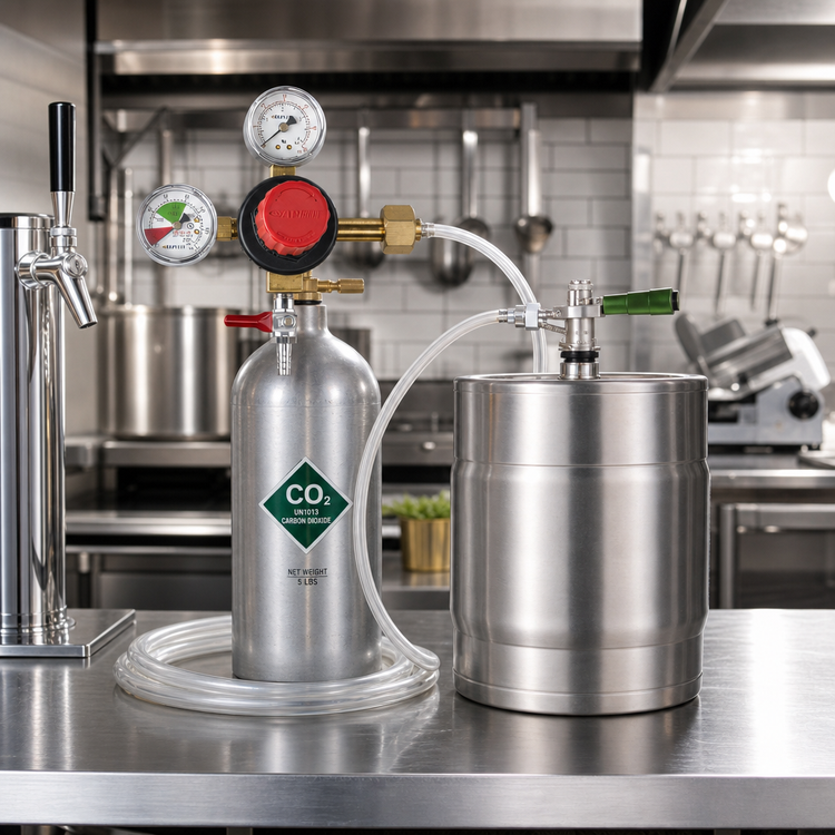 Product image #2 for Single-Faucet Draft Beer Kit with CO2 Regulator and Sankey Keg Tap