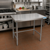 Thumbnail image #2 for BK Resources Stainless Steel Work Table, 30 x 24 Inches, Flat Top, Open Base