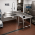 Thumbnail image #2 for Eagle Group Right-Hand Island Soiled Dishtable with Pre-Rinse Sink, 60 Inch, 16 Gauge 304 Stainless Steel