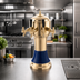 Thumbnail image #2 for Perlick Roma Countertop Glycol-Cooled 4-Faucet Draft Beer Tower with Gold-Tone Brass Body and Blue Ceramic Skirt