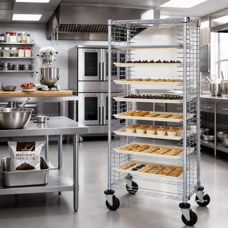 Product image #2 for Quantum Full-Size Mobile Conductive Side-Loading Tray Cart, 31-Tray Capacity