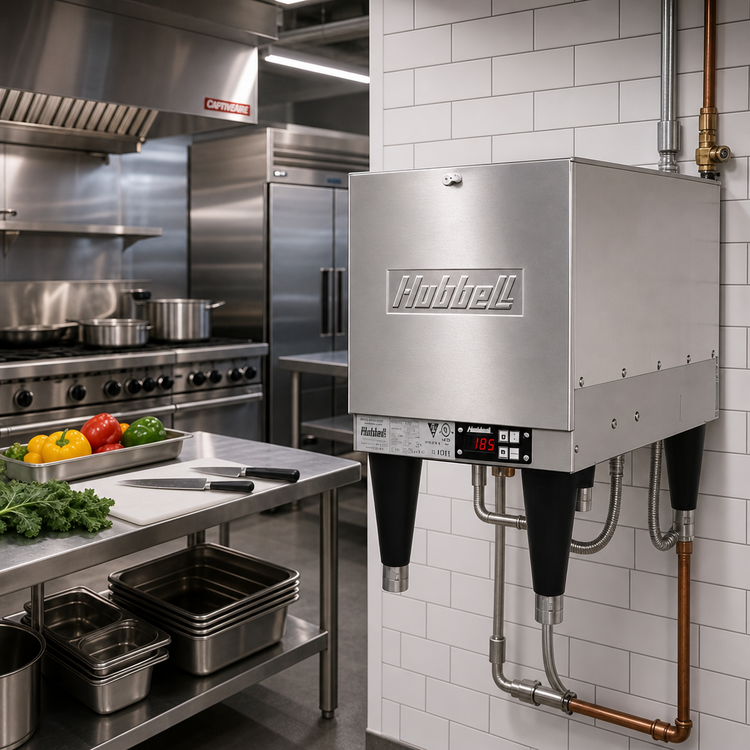 Product image #2 for Hubbell Water Heaters J612 Electric Booster Heater with 6-Gallon Storage Tank, 12 kW