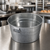 Thumbnail image #2 for American Metalcraft 27 oz. Round Galvanized Tin Cooling Tub with Side Handles