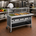 Thumbnail image #2 for Atlas Metal CAIH-4 4-Well Electric Mobile Hot Food Serving Counter