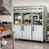 Thumbnail image #2 for Everest Refrigeration Three-Section Reach-In Refrigerator with Combination Glass and Solid Half Doors, 71 Cu. Ft., Top-Mounted Self-Contained Refrigeration