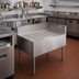 Thumbnail image #2 for Krowne Royal Series Free-Standing Stainless Steel Underbar Corner Drainboard, Right End Return, 36 x 24 Inches