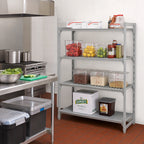 Thumbnail image #3 for Cambro Camshelving® Premium CPA244864VS4480 4-Tier Add-On Polymer Shelving Unit, 3 Vented/1 Solid, 24 x 48 x 64 Inches