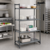 Thumbnail image #2 for Cambro Camshelving Basics Plus 4-Shelf Solid Stationary Polymer Shelving Starter Unit, 18 x 36 x 64 Inches, Brushed Graphite