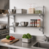 Thumbnail image #2 for Advance Tabco Special Value Series 2-Tier Adjustable Wall-Mount Wire Shelving Post and Brackets for 18-Inch Deep Shelves
