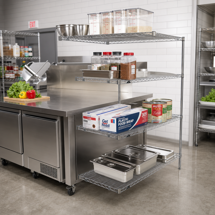 Product image #2 for Metro Super Erecta 30-Inch Wide Chrome-Plated 4-Shelf Add-On Wire Shelving Unit