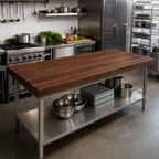 Thumbnail image #2 for John Boos Boos Block WALKCT3-8430-O American Black Walnut Edge-Grain Kitchen Countertop, 84 x 30 x 3 Inch, Penetrating Oil Finish