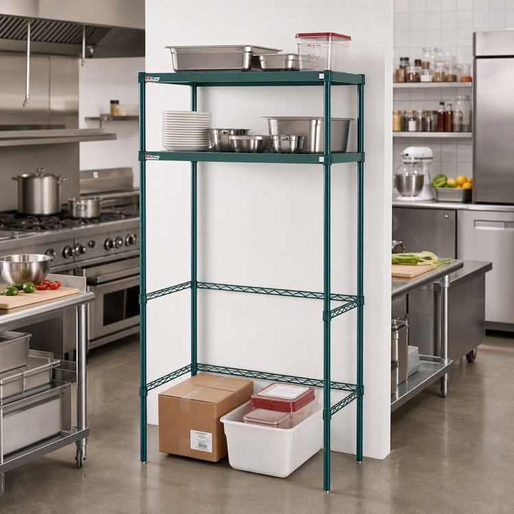 Product image #2 for Metro Super Erecta Pro Housing Unit, 42 Inches W x 24 Inches D x 74 Inches H - (2) Overhead Shelves