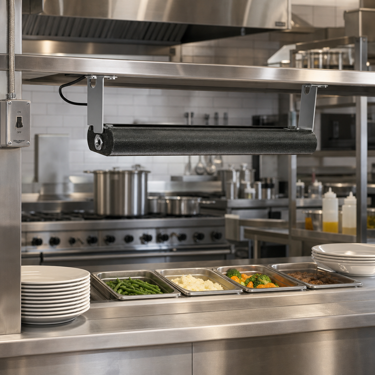 Product image #2 for Vollrath 66-Inch Low Profile Unlighted Heat Strip with Remote Toggle Switch, 120V