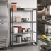 Thumbnail image #2 for Cambro Camshelving® Basics Plus 4-Tier Solid Stationary Starter Unit, 30W x 24D x 72H, Brushed Graphite