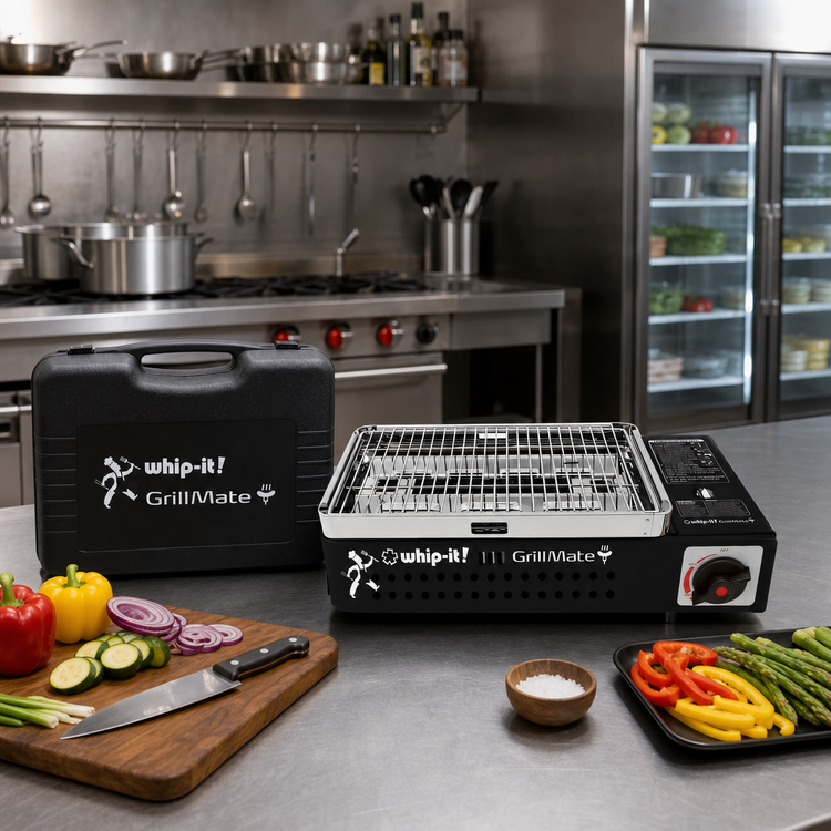 Product image #3 for Whip-it! GrillMate Black Countertop Butane Stove with Carrying Case, 7,200 BTU